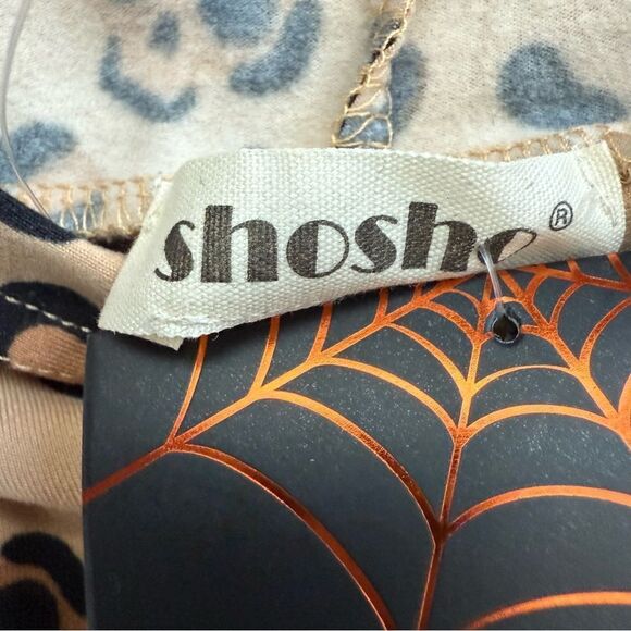 ShoSho Leopard Print Skull Accent Halloween Hooded Onesie Loungewear Size Large - Picture 5 of 6